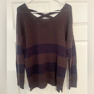 Olive & Oak Striped Sweater Medium
